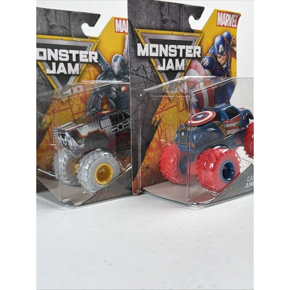 2025 Spin Master Monster Jam Series 5 Set Marvel Comics Thanos War Machine & Cap
